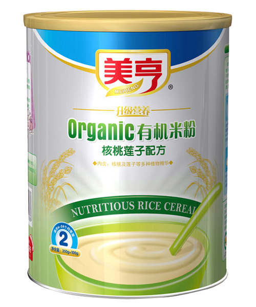 美亨聽裝核桃蓮子有機(jī)米粉2段