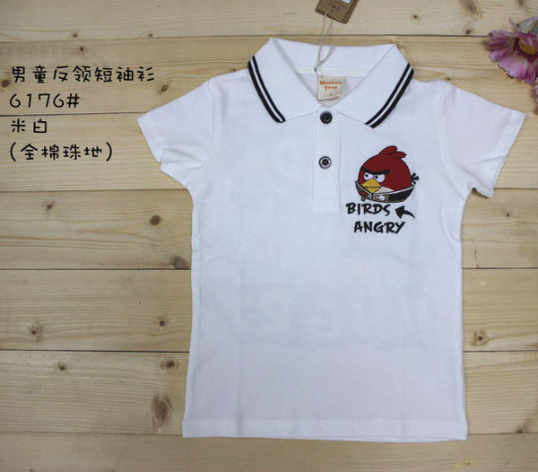 彩虹樹(shù)男童反領(lǐng)米白短袖衫