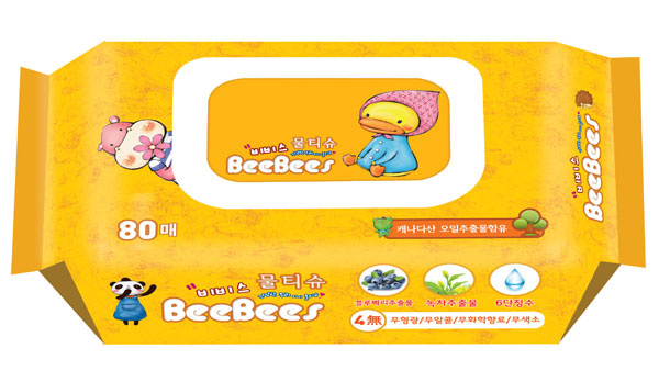 金貝柔藍(lán)莓綠茶嬰兒濕巾80片