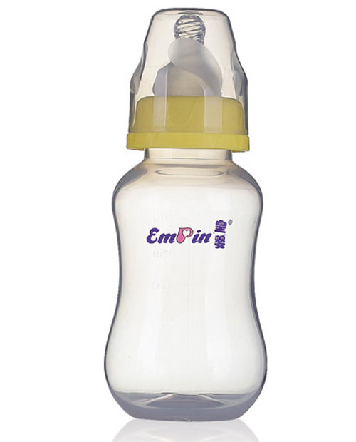 皇嬰寬口PP圓弧自動小奶瓶240ml黃色