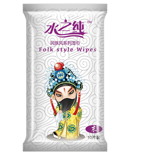 水之純民族風系列濕巾末角10片裝