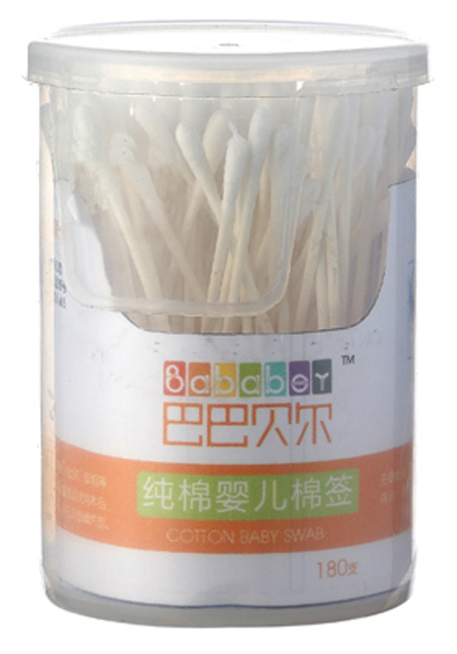 巴巴貝爾純棉嬰兒棉簽180支