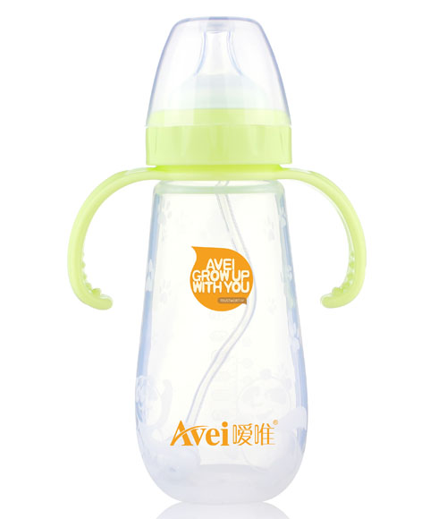 噯唯寬口徑帶柄自動(dòng)硅膠奶瓶(300ml)