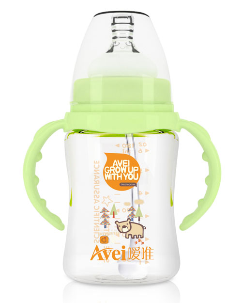 噯唯寬口徑帶柄自動(dòng)PP奶瓶(180ml)