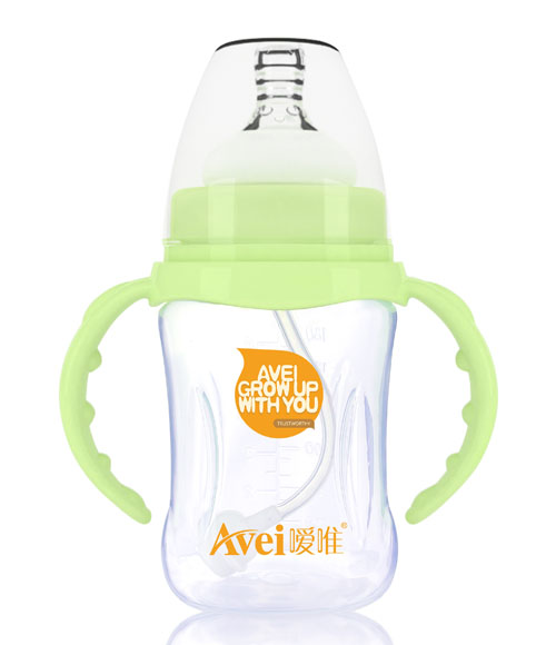 噯唯寬口徑帶柄自動(dòng)PP奶瓶(210ml)