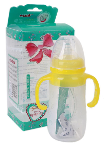 聰寶240Ml寬口徑全硅膠自動奶瓶