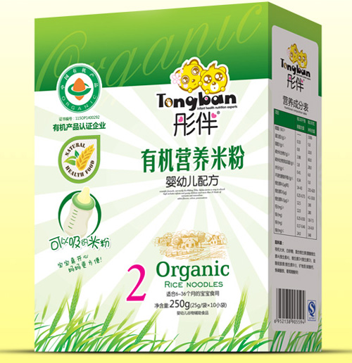 彤伴嬰幼兒有機(jī)米粉盒裝2段