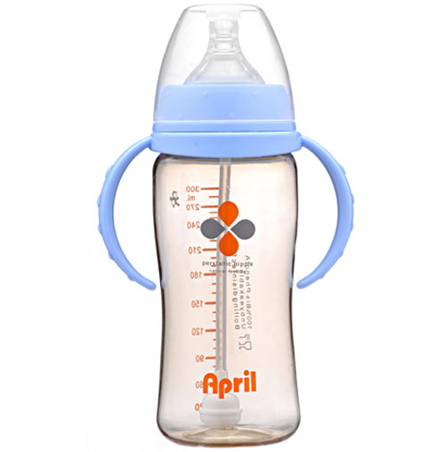 愛(ài)普麗PPSU寬口弧形奶瓶300ml藍(lán)色