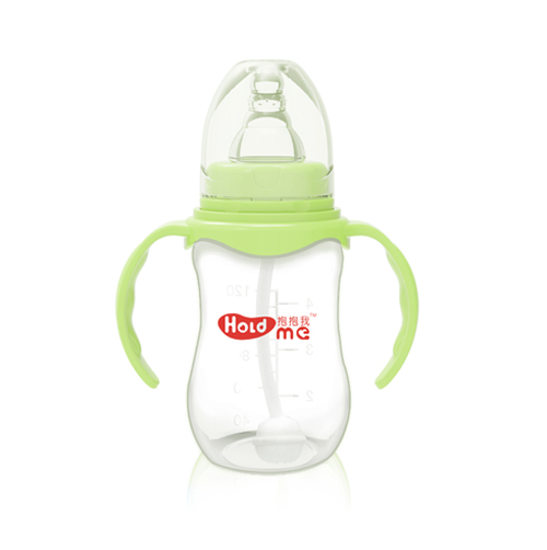 抱抱我標(biāo)口徑160ml葫蘆型帶柄自動pp奶瓶