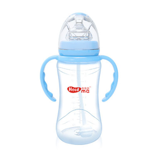 抱抱我寬口徑350ml花形帶柄自動PP奶瓶