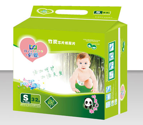 倍愛(ài)特柔超薄竹炭芯片紙尿片M碼