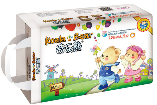 奇樂熊超薄有機棉尿片M碼70片