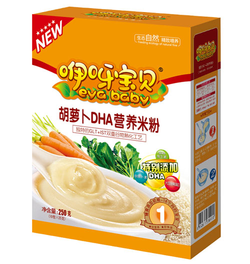 咿呀寶貝胡蘿卜DHA營養(yǎng)米粉