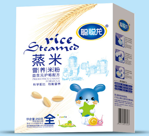 聰聰龍益生元護暢配方蒸米營養(yǎng)米粉全段盒裝