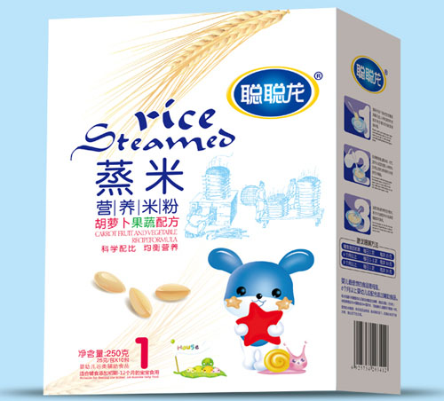 聰聰龍胡蘿卜果蔬配方蒸米營養(yǎng)米粉1段盒裝