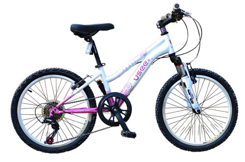 USEE優(yōu)適天使高碳鋼20寸兒童自行車女童款兩色可選