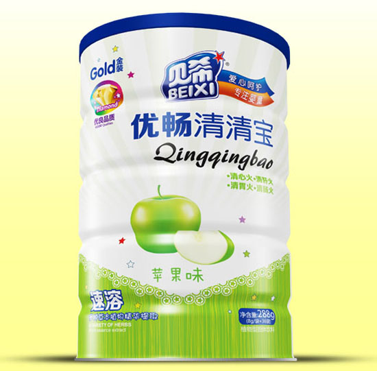 貝希優(yōu)暢(蘋果味)速溶清清寶鐵聽