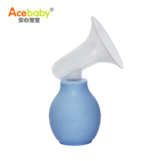 安心寶寶簡(jiǎn)易硅膠吸奶器藍(lán)色裝