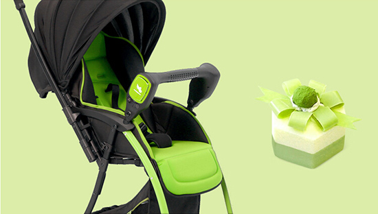 可思貝防霧霾嬰兒推車(森綠)