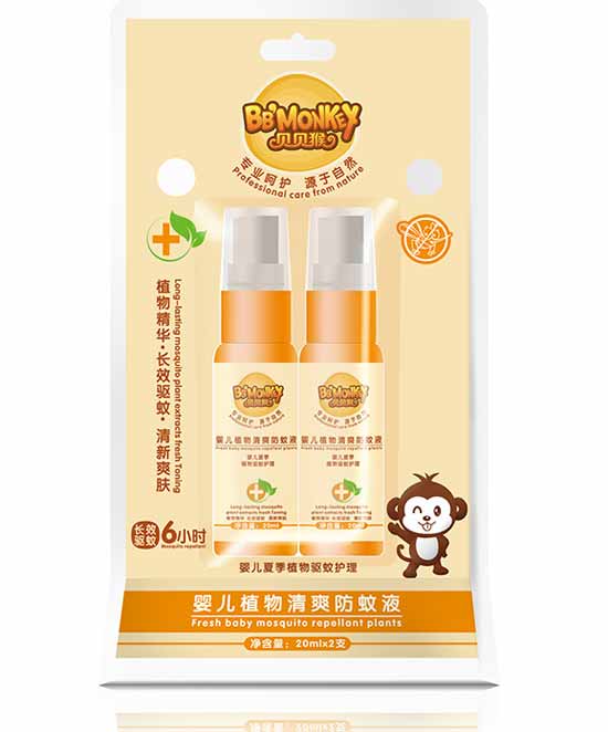 貝貝猴嬰兒植物清爽防蚊液