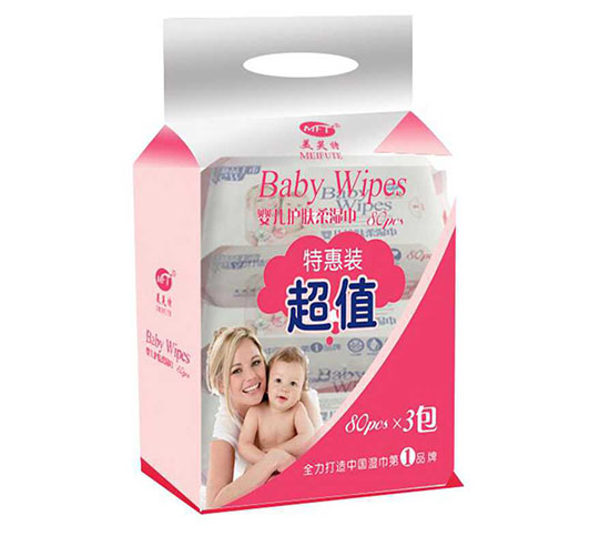 美芙特嬰兒護(hù)膚柔濕巾3連包