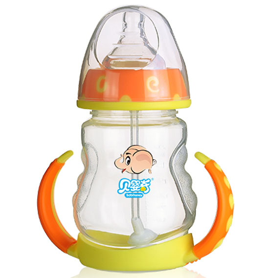貝嬰奇帶柄自動雙色奶瓶