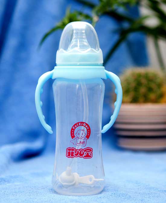 菲兒寶240毫升PP全自動標口奶瓶(藍)