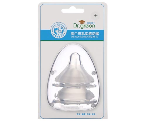 格林博士寬口母乳實(shí)感奶嘴兩個裝十字孔
