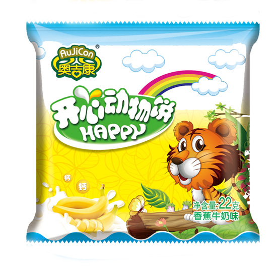 奧吉康嬰兒動(dòng)物餅干香蕉牛奶味