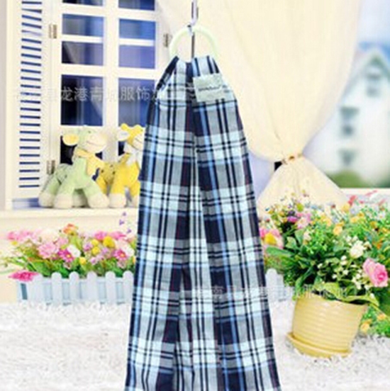 寶寶雙環(huán)扣背帶育兒背巾藍(lán)格