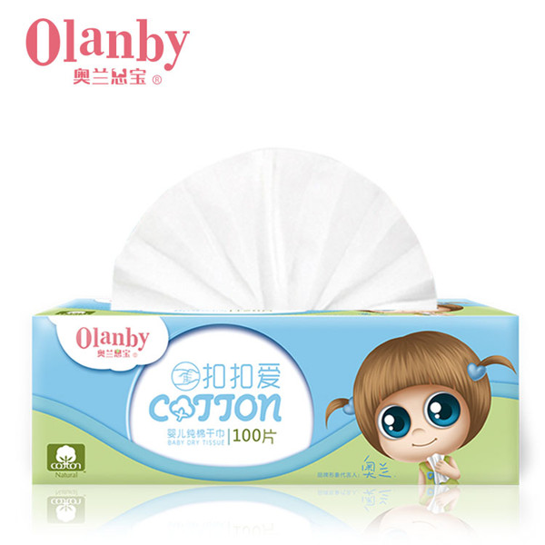 奧蘭恩寶扣扣愛(ài)嬰兒純棉干巾大盒100片