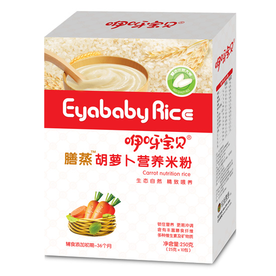 咿呀寶貝膳蒸胡蘿卜營(yíng)養(yǎng)米粉-聽裝