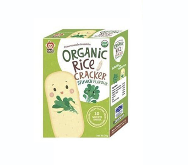 蘋果猴純天然磨牙米餅-菠菜味