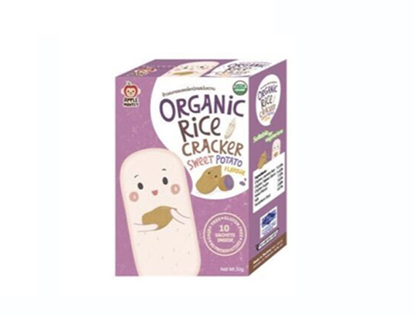 蘋果猴純天然磨牙米餅-紫薯味