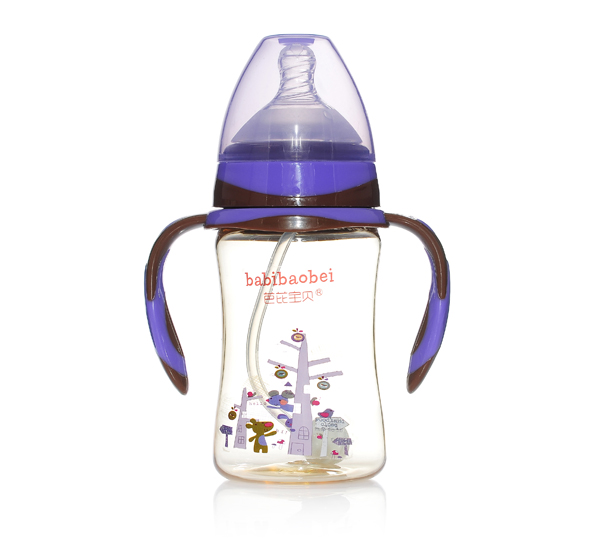 芭芘寶貝PPSU寬口徑奶瓶紫色