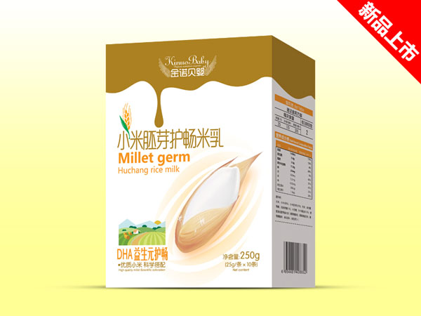 金諾貝嬰小米胚芽護暢米乳-DHA益生元護暢盒裝