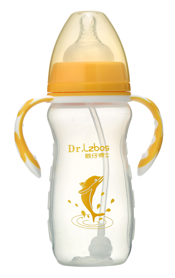 靚仔博士PP寬口徑晶透自動奶瓶300ML橙色.jpg 靚仔博士PP寬口徑晶透自動奶瓶300ML橙色.jpg