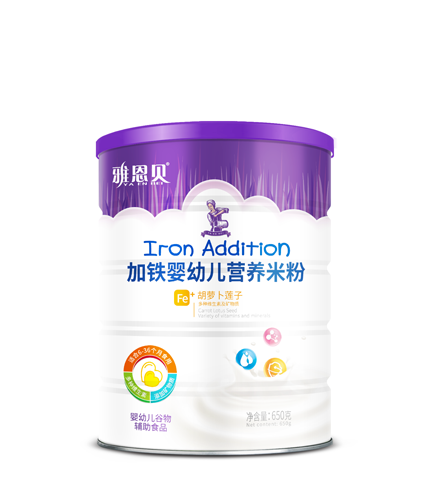 雅恩貝加鐵嬰幼兒營養(yǎng)米粉(胡蘿卜蓮子)
