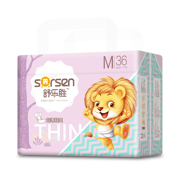 舒樂(lè)勝超薄嬰兒紙尿片小包M36