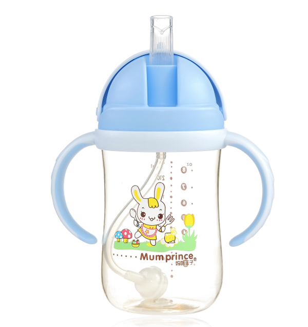 媽咪王子PPSU滑蓋防漏水壺240ml 藍(lán)色