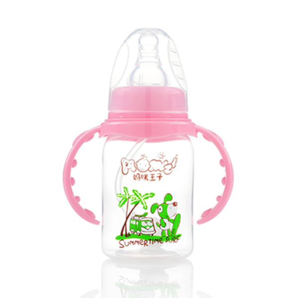 媽咪王子PP標(biāo)口自動(dòng)吸120ml奶瓶 粉色