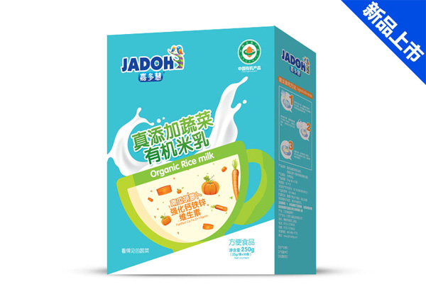 嘉多慧真添加蔬菜有機(jī)米乳(盒)-南瓜胡蘿卜