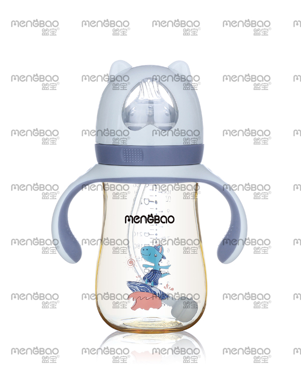 盟寶小熊PPSU奶瓶 藍色