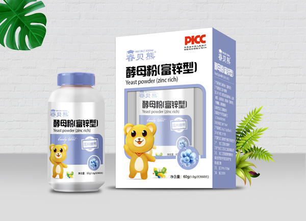 睿貝熊酵母粉(富鋅型)壓片糖果