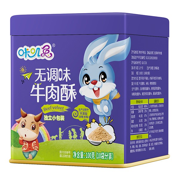 咔嘰兔無調(diào)味牛肉酥