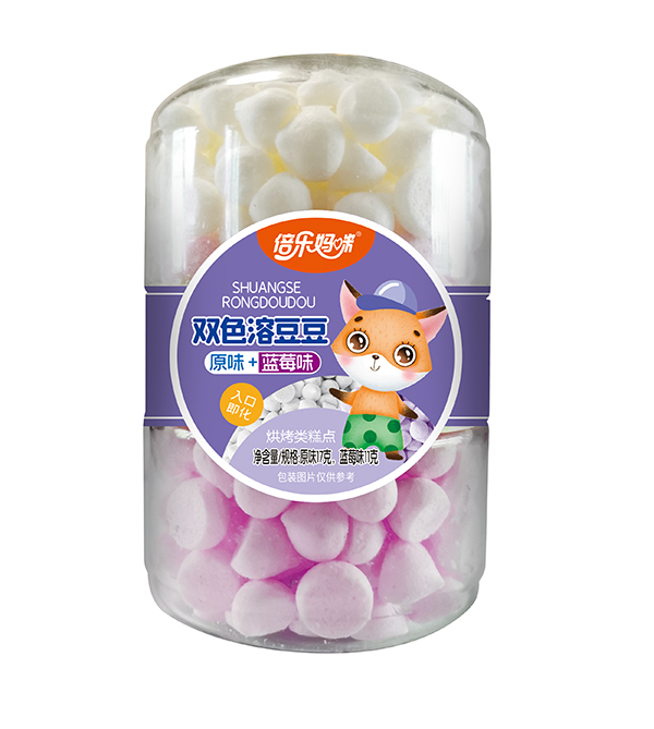 倍樂(lè)媽咪雙色溶豆豆-雙扣罐原味+藍(lán)莓味