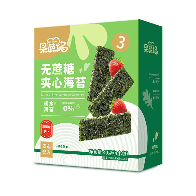 果蔬妃無蔗糖夾心海苔 草莓味