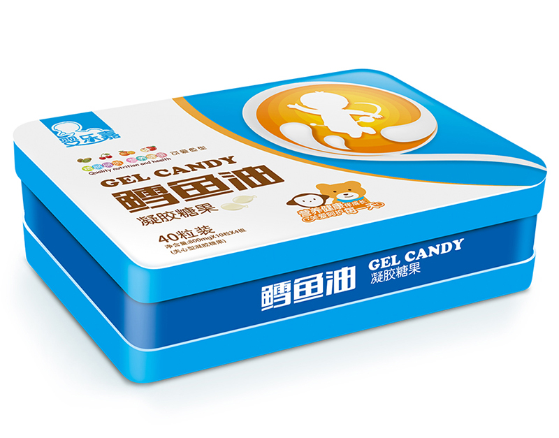 嬰樂嘉鱈魚油凝膠糖果鐵盒裝