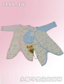 安嬰寶開(kāi)檔式嬰兒連體衣