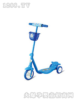 葫蘆娃兒童滑板車(chē)藍(lán)色帶框